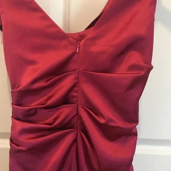 David’s Bridal size 4 formal cocktail dress sleeveless silky - Picture 4 of 9